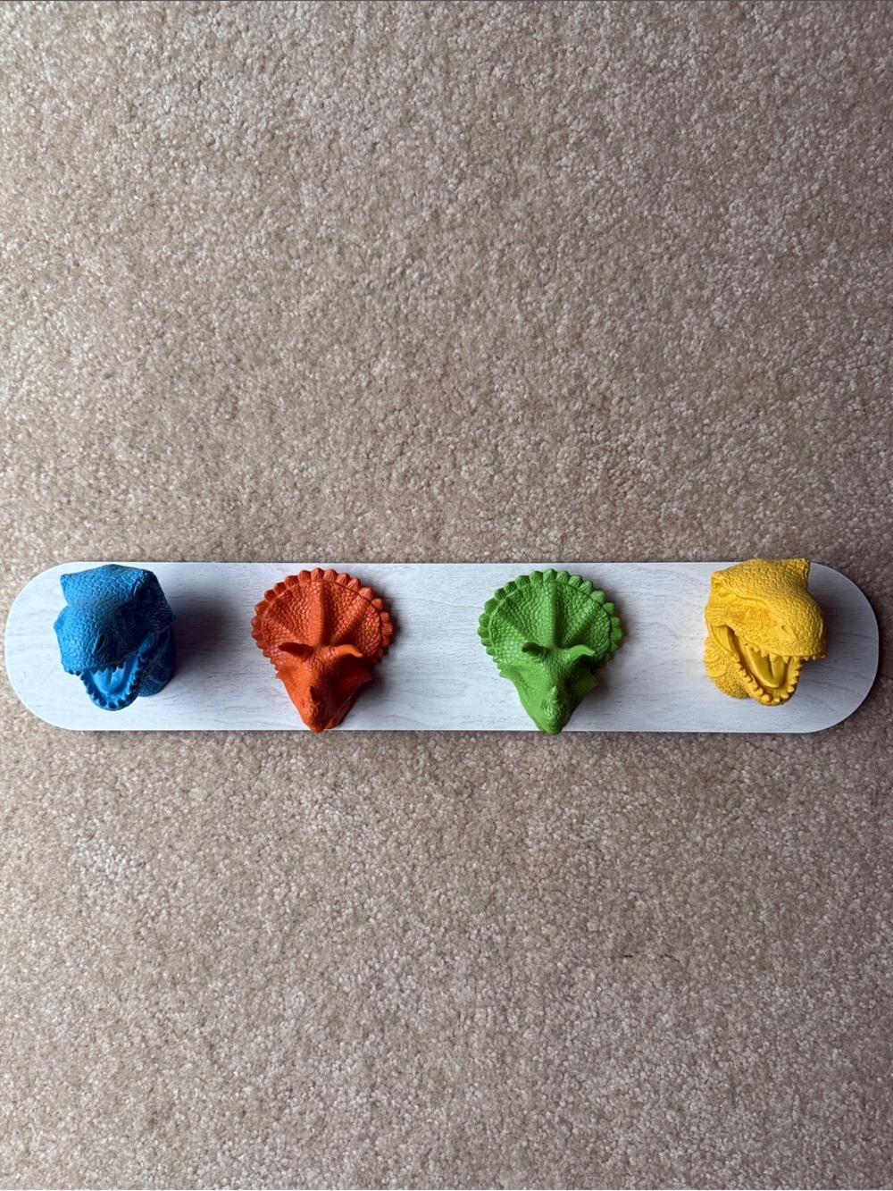 Brand New! Colorful Dinosaur Head Hook Rack Hanger for Coats, Towels, Clothes